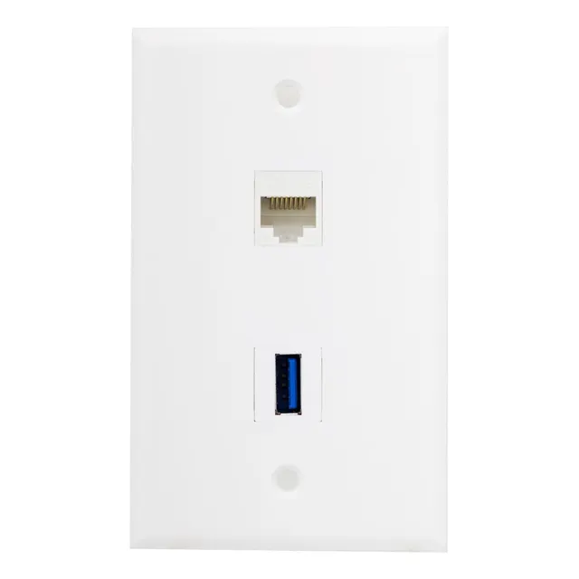 Placa De Red Rj45 Cat 5e + Toma Usb Tm-xjy003 Finder Mihaba