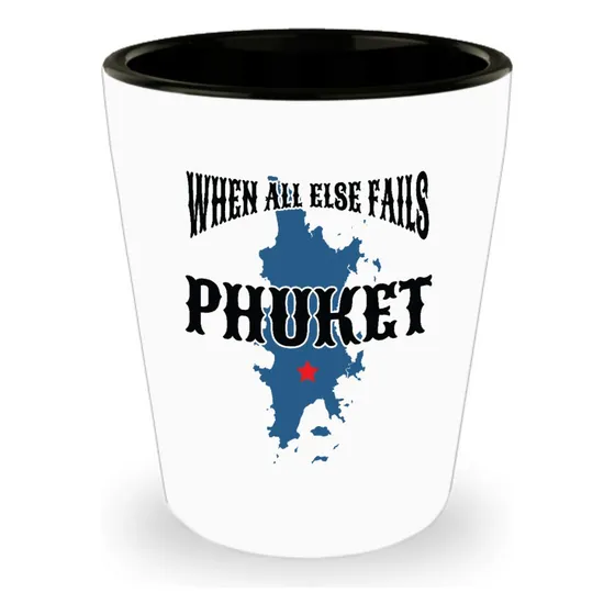 Vaso Chupito Phuket Gracioso Recuerdo Tailandia