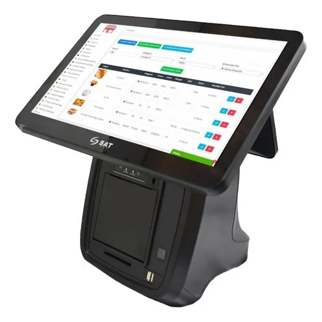 Todo En Uno Pos Táctil P15 Impresora Lector Sat Tp1580 Rk