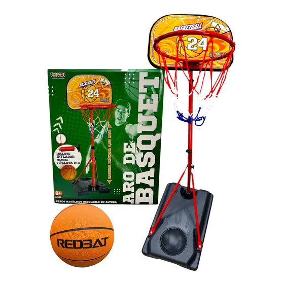 Aro De Basketball Basquet De Pie + Soporte + Pelota +calidad