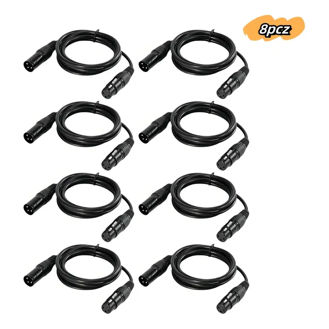 Cable Xlr 1m Para Micrófono&luz Dj, Macho A Hembra ,8paquete