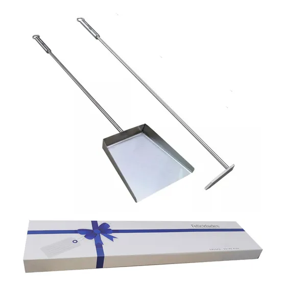 Juego De Asador Pala Y Atizador Acero Inoxidable Acemax