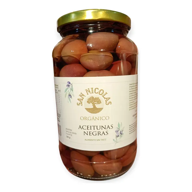 Aceitunas Negras Orgánicas  San Nicolás  X 500grs