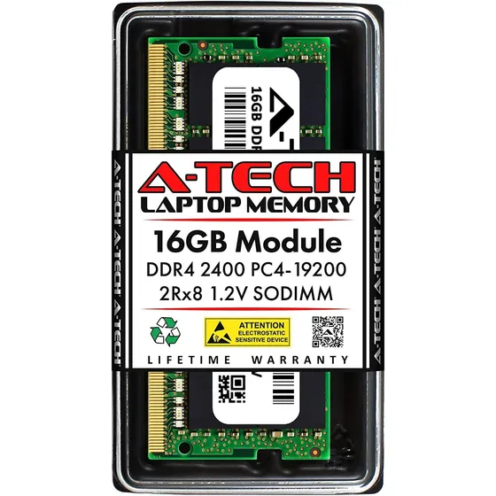 Memoria Ram A-tech 16gb, Ddr4, 2400mhz, Sodimm, 260pin, 1.2v