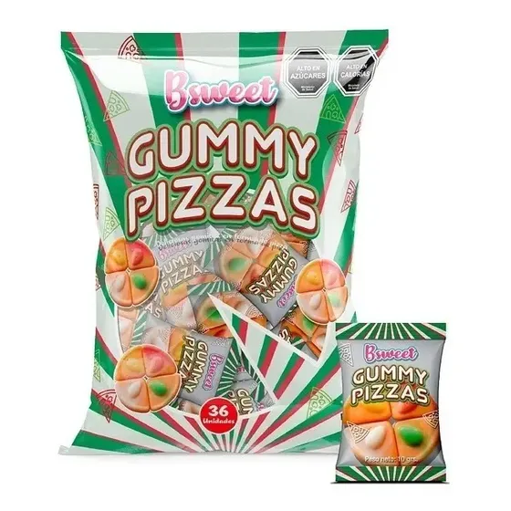 Dulces Pizza Sorpresa Cumpleaños X 36 Cotillón