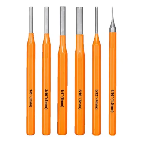Kit De Botadores Punzones Cr40 De 6pzs Con Estuche 1,5-8mm