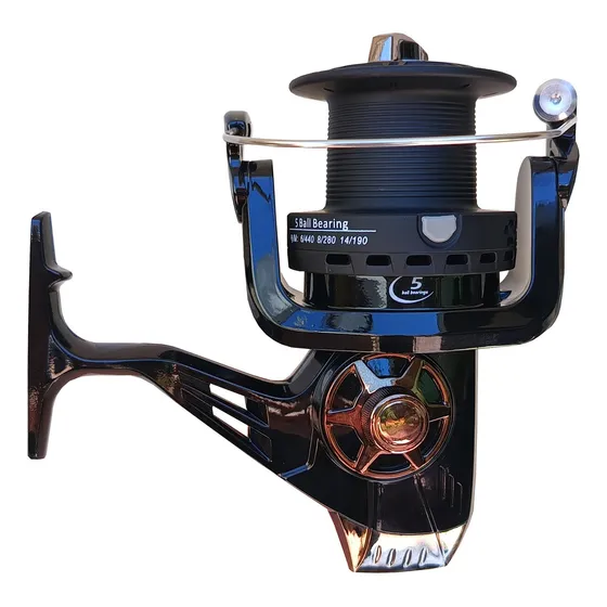 Reel Frontal Red Fish Grande Pesca Variada Pesada Lance Mar Carretel Conico Negro Derecho/Izquierdo