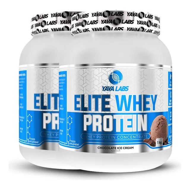 Yava Elite Whey Protein 1kg Chocolate Y Vainilla Pack X2 Chocolate