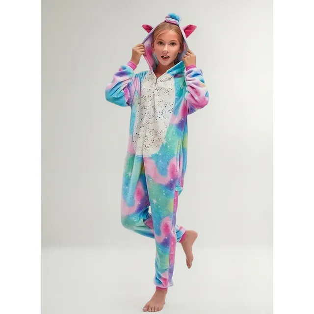 Pijama Para Niños Unicornio Mameluco Arcoiris Disfraz 