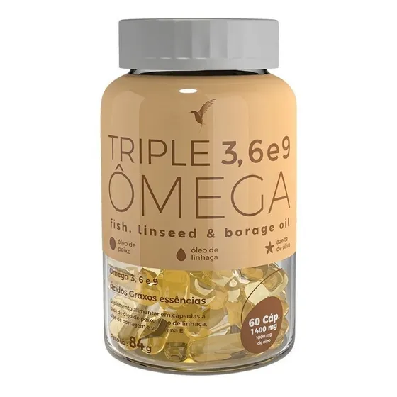 Ômega 3, 6 E 9 Eleve Life - Triple Omega 1 Pote Com 60 Caps.