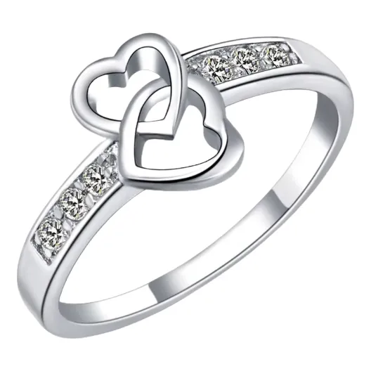 Anillo Compromiso Corazones Entrelazados Amor Eterno Tlla 10