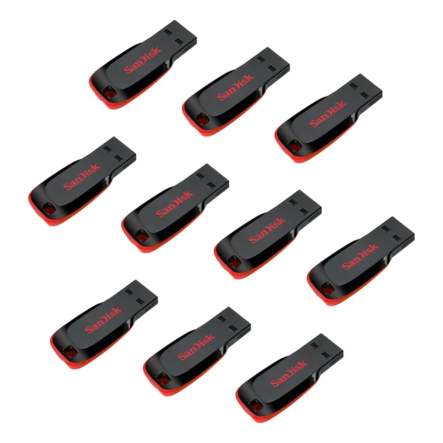 Memoria Usb 2.0 Sandisk Z50 Cruzer Blade 32gb 10 Piezas Color Negro Liso