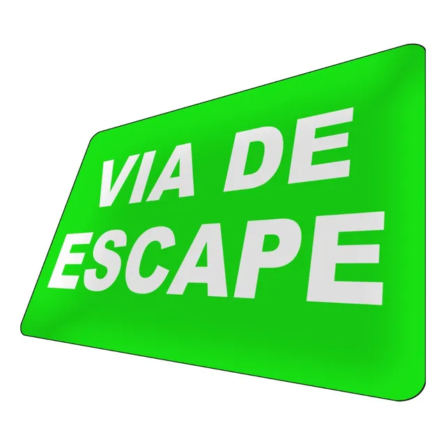 Avisos Via De Escape, Letrero, Señalización Señal Cartel