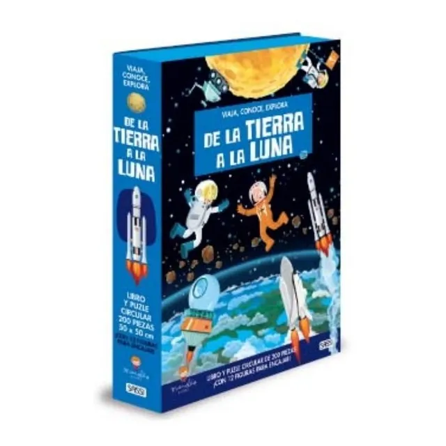 De La Tierra A La Luna - Libro + Puzzle 200 Con Figuras