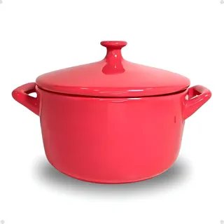 Casaton Sopeira Grande Casaton Porcelana Vermelha 2L Cumbuca Feijoada