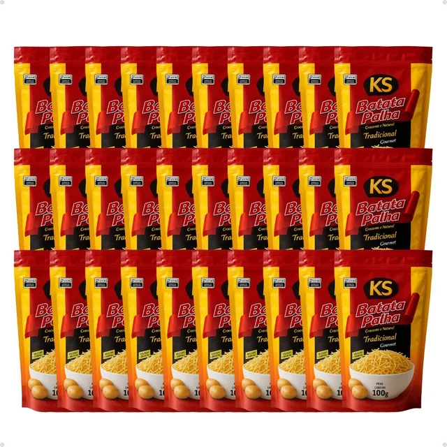 Batata Palha Tradicional 100g Ks Atacado Caixa 30 Unidades