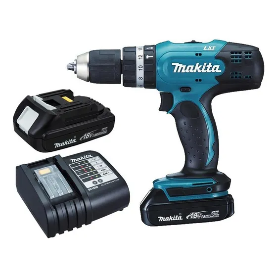 Taladro Percutor Inalambrico 1/2 18v Bateri Makita Dhp453sye