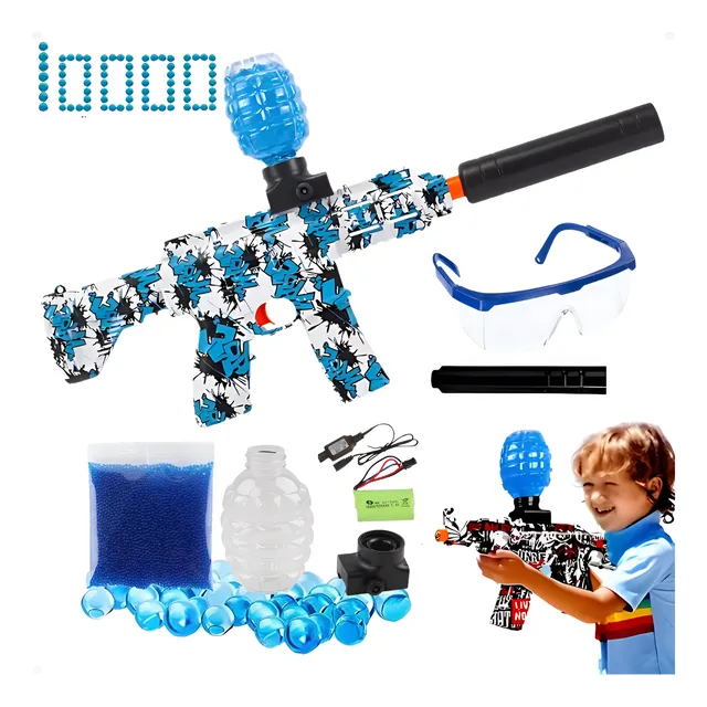 Arminha De Gel Metralhadora Ak47 Automática + 10k Bolinha