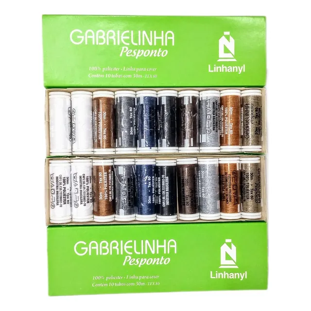 Linha De Costura Pesponto 100% Poliéster Retrox 30 Mt Cada