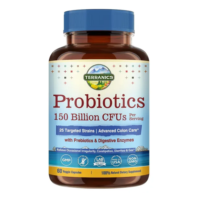  Probióticos Terranics 150 Billion 25 Strain 60 Caps De Eeuu