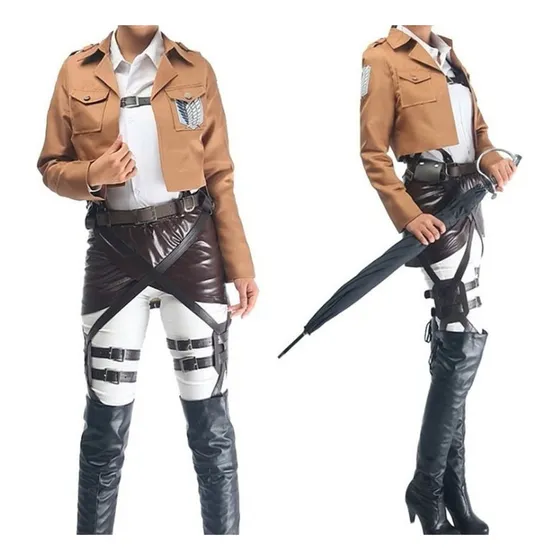 Juego Completo De Disfraz De Cosplay De Ataque A Los Titanes