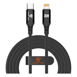 Cabo Carregador Turbo Usb C Para Lightning Somic Tone 30w 1m Cabo Carregador Turbo Usb C Para Lightning Somic Tone 30w 1m
