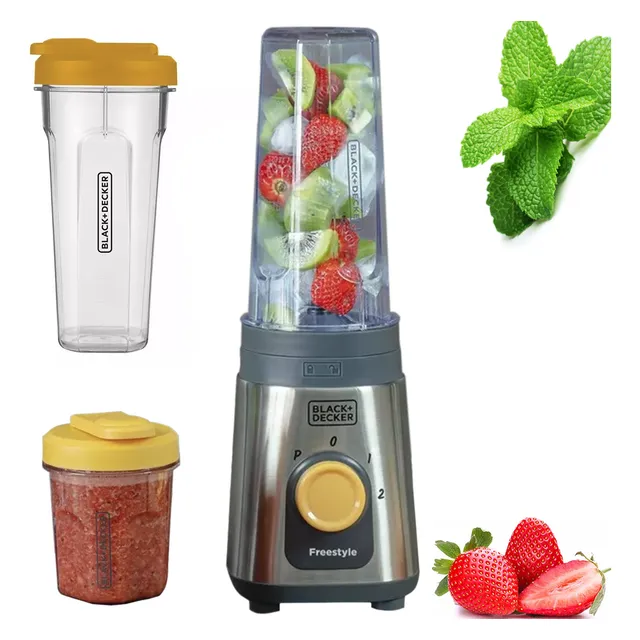 Liquidificador Potente Shake Portátil Black Decker De Inox