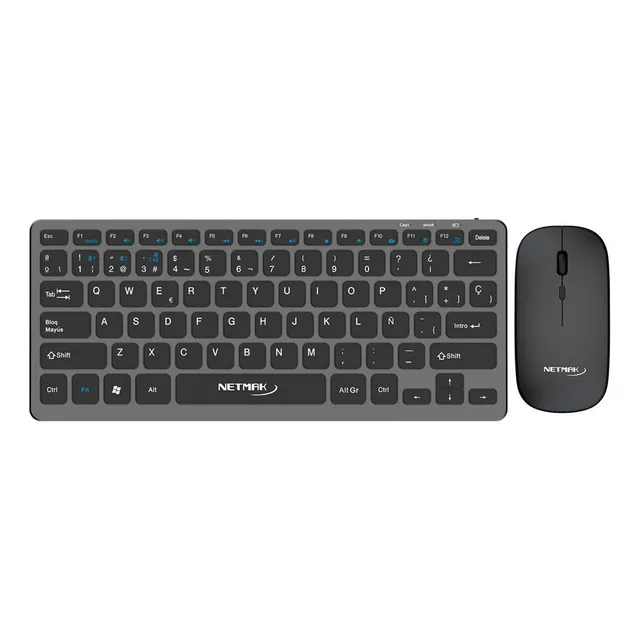 Kit Teclado Mouse Inalámbrico KB530 Español Receptor Usb Oficina E Mouse Negro Teclado Negro