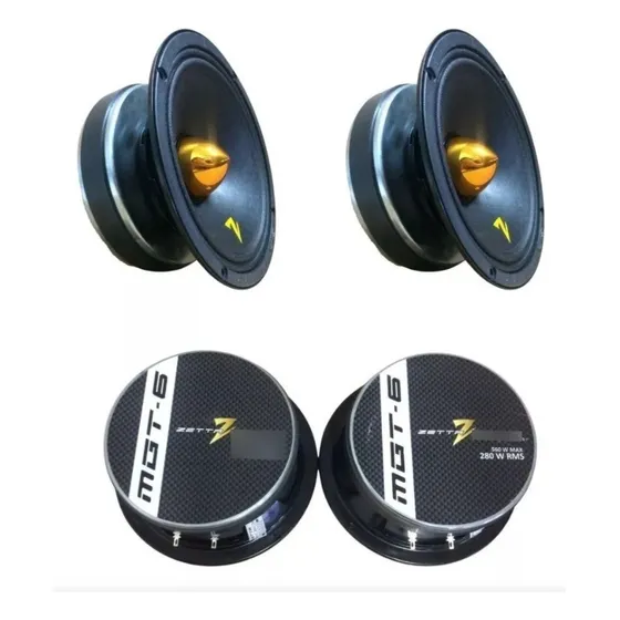 Kit 2 Pares Altofalante Zetta 280mg6 6 Pol 560rms Par