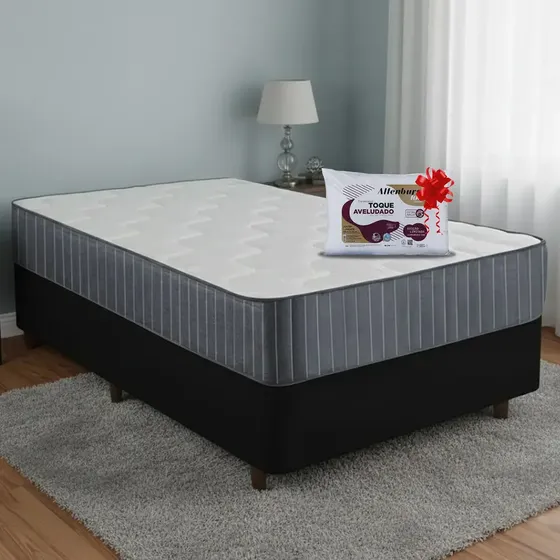 Somier Colchón M&C 1 Plaza Espuma Ortopédico Antialérgico 78x188cm | Cuotas sin interés