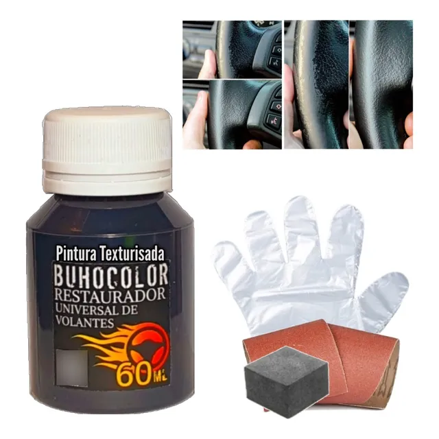 Kit Restaurador Volante Negro Hilux Gol Trend Clio Palio