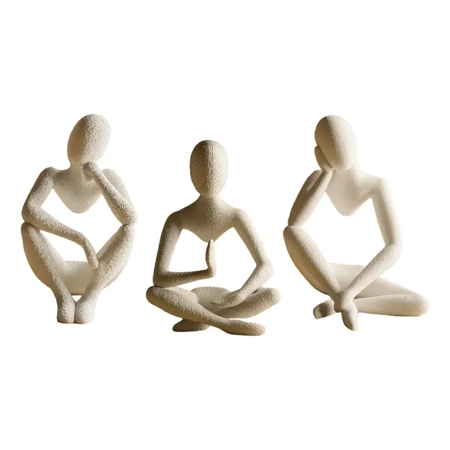 Set X3 Adorno Figura Meditacion Original Relajante Ambientes