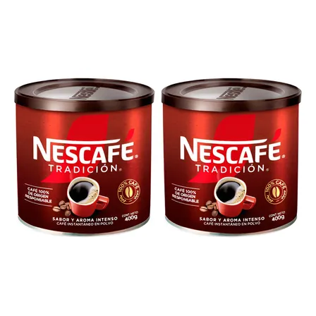 Café Nescafé® Tradición Tarro 400g Pack X2