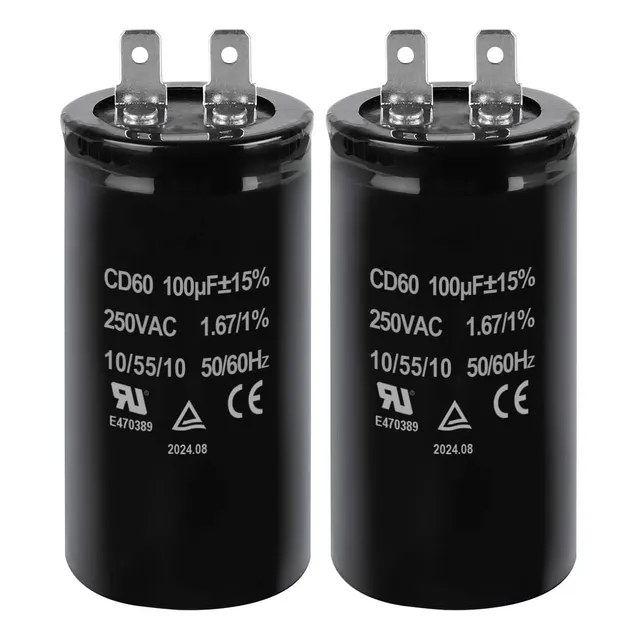 Zowzea 100uf Mfd ± 15% Cd60 Capacitor De Arranque Del Motor