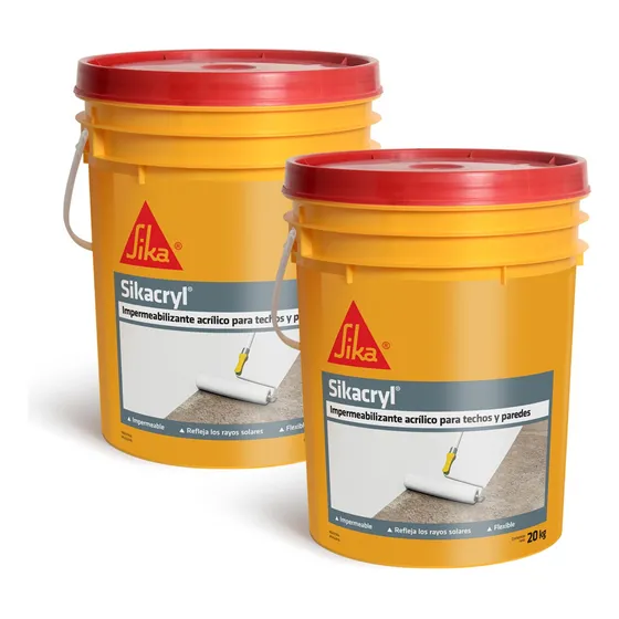 Impermeabilizante Acrílico Sikacryl Sika 20+20kg.