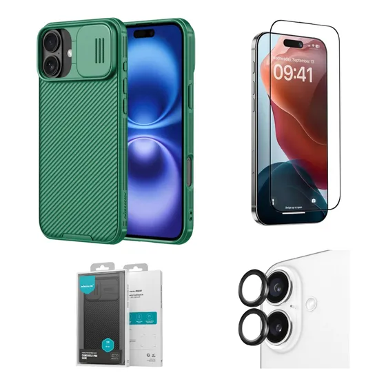 Case Nillkin Para iPhone 16 Plus + Mica De Pantalla Y Cámara