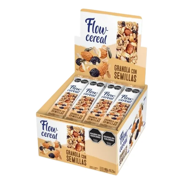 Barrita De Cereal Granola Con Semillas Caja X20 Unidades