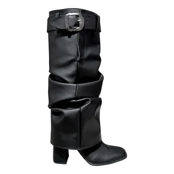 Bucaneras Mujer Tini Cuero + Caña Alta Desmontable Moda