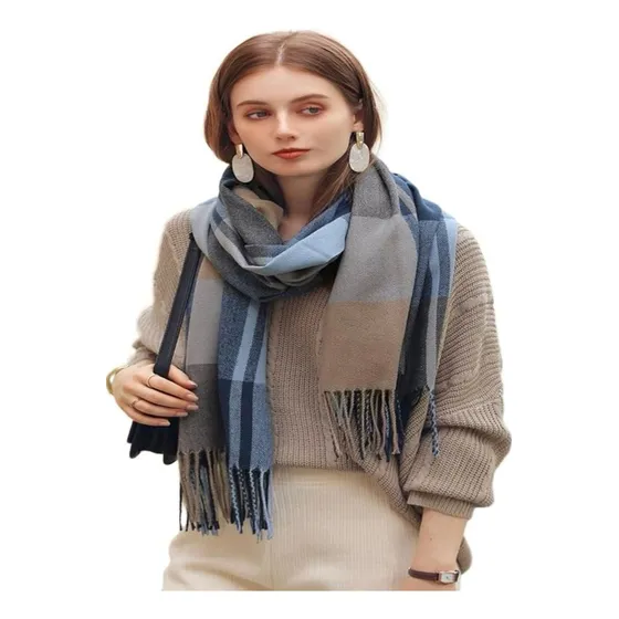 Bufanda Pashmina Afelpada Unisex Varios Colores 