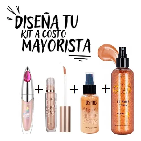 Iluminador Liquido Spray Glow Shimmer Ushas
