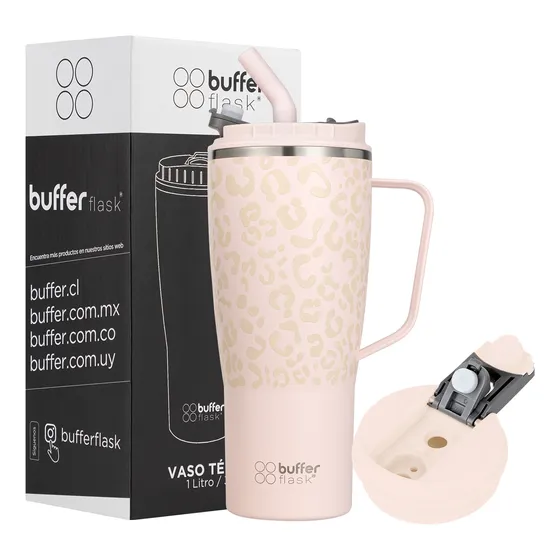 Termo Vaso Mug Termico Cafe 1 Lt Buffer Acero