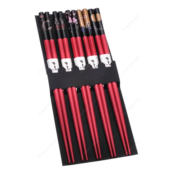 Trading Japon Palillo Sets Regalo Conjunto Rojo Negro