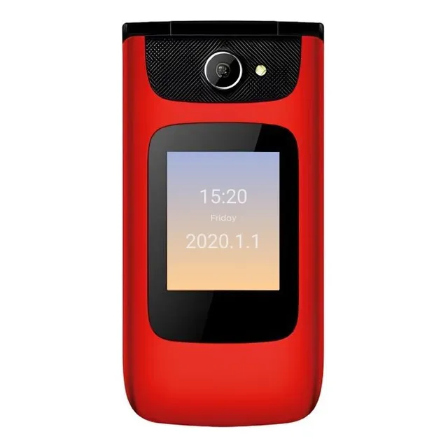 Celular Senior Introtech 4g Almeja Clamshell Batt Rojo