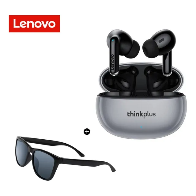 Audifono Inalambrico Lenovo Xt88 Tws + Lentes De Sol Color Negro