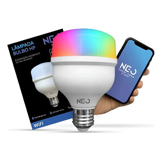 Lampada Smart Inteligente Bulbo Hp 30w 2700k/6500k Rgb Colors Neo Avant
