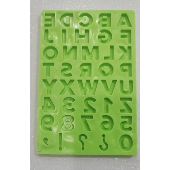 Molde De Silicón Letras 2cm Resina Repostería Masa Flexible