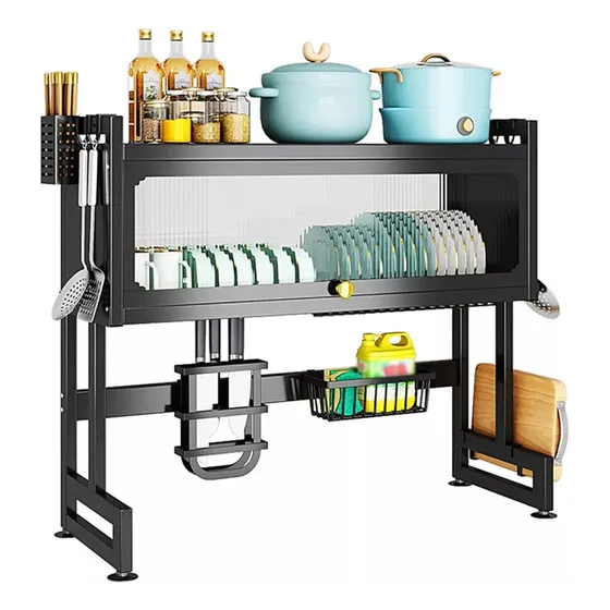 Organizador Y Escurridor Platos Loza Con Tapa 85cm