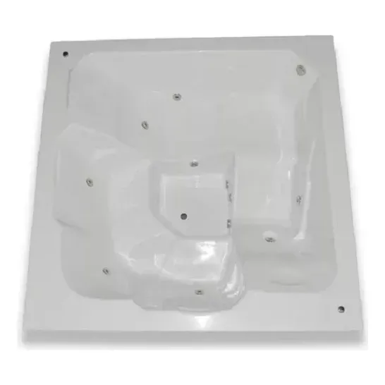 Spa 2.00x2.00 - 5 Lug Com  15 Jatos+aquecedor+cromo+ Base