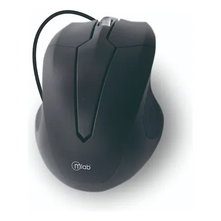 Mouse Alámbrico Scroll Pointcomfortable Usb Mlab Color Negro