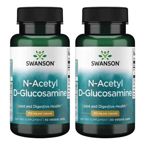 Suplemento Swanson N-acetil D-glucosamina 750mg, 60 Cápsulas